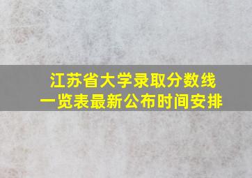 江苏省大学录取分数线一览表最新公布时间安排