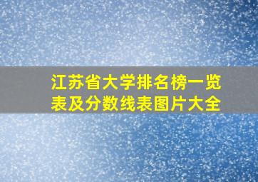 江苏省大学排名榜一览表及分数线表图片大全