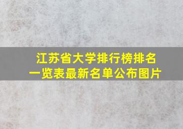 江苏省大学排行榜排名一览表最新名单公布图片