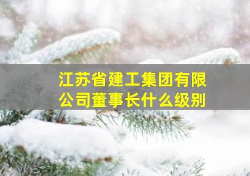 江苏省建工集团有限公司董事长什么级别