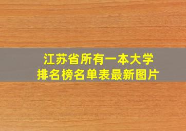 江苏省所有一本大学排名榜名单表最新图片