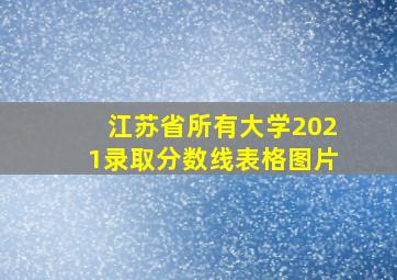 江苏省所有大学2021录取分数线表格图片