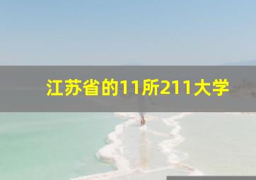 江苏省的11所211大学