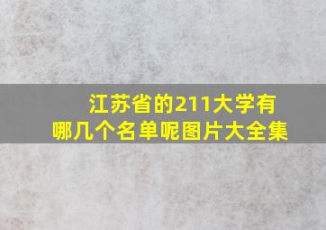 江苏省的211大学有哪几个名单呢图片大全集