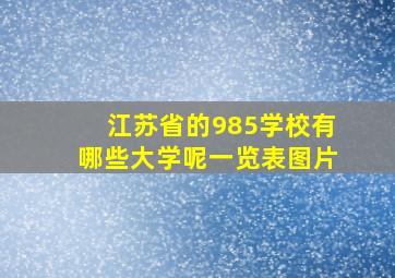 江苏省的985学校有哪些大学呢一览表图片