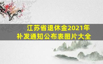 江苏省退休金2021年补发通知公布表图片大全