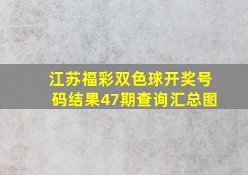 江苏福彩双色球开奖号码结果47期查询汇总图