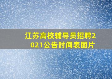 江苏高校辅导员招聘2021公告时间表图片