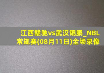 江西赣驰vs武汉锟鹏_NBL常规赛(08月11日)全场录像