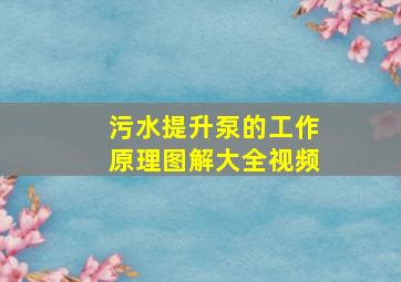 污水提升泵的工作原理图解大全视频