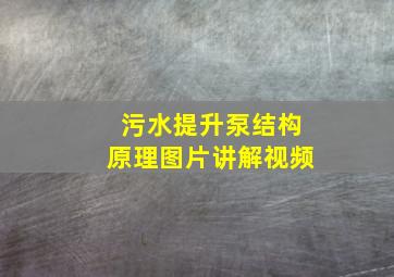 污水提升泵结构原理图片讲解视频