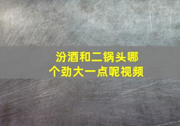 汾酒和二锅头哪个劲大一点呢视频