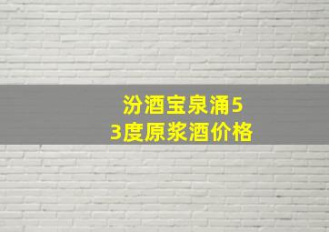 汾酒宝泉涌53度原浆酒价格