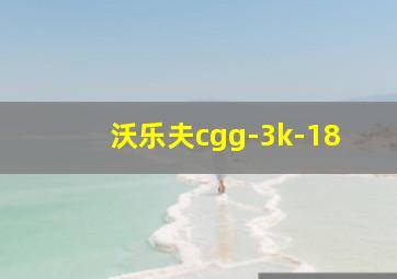 沃乐夫cgg-3k-18