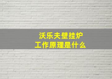 沃乐夫壁挂炉工作原理是什么