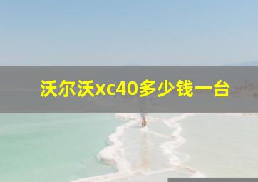 沃尔沃xc40多少钱一台