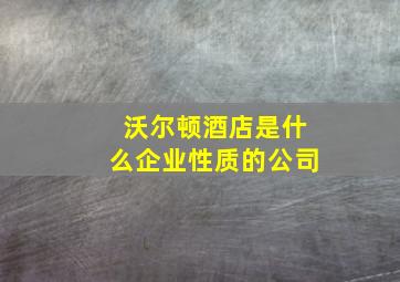 沃尔顿酒店是什么企业性质的公司