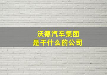 沃德汽车集团是干什么的公司