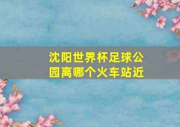 沈阳世界杯足球公园离哪个火车站近