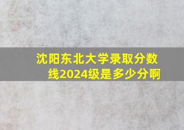 沈阳东北大学录取分数线2024级是多少分啊