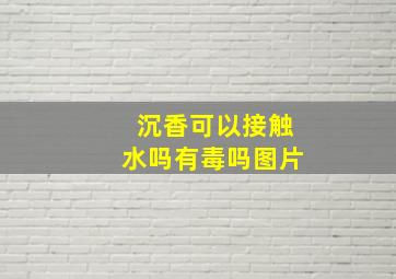 沉香可以接触水吗有毒吗图片