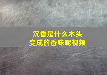 沉香是什么木头变成的香味呢视频