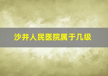 沙井人民医院属于几级