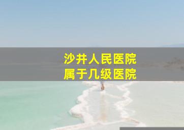 沙井人民医院属于几级医院