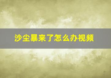 沙尘暴来了怎么办视频