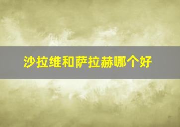 沙拉维和萨拉赫哪个好