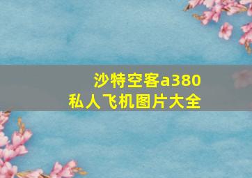 沙特空客a380私人飞机图片大全