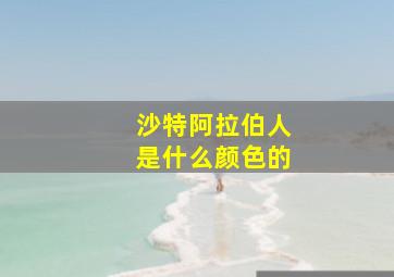 沙特阿拉伯人是什么颜色的