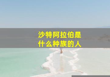 沙特阿拉伯是什么种族的人