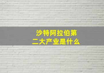 沙特阿拉伯第二大产业是什么