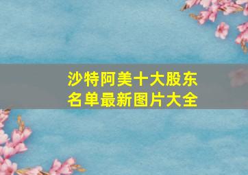 沙特阿美十大股东名单最新图片大全