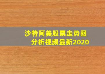 沙特阿美股票走势图分析视频最新2020