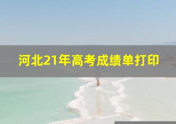 河北21年高考成绩单打印