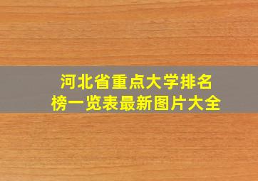 河北省重点大学排名榜一览表最新图片大全