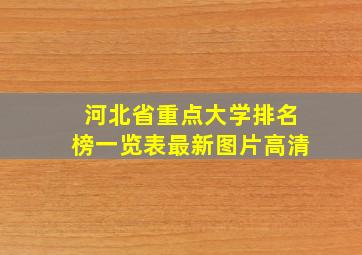 河北省重点大学排名榜一览表最新图片高清