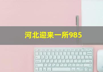 河北迎来一所985