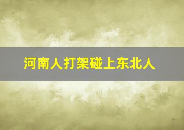 河南人打架碰上东北人