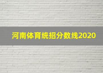 河南体育统招分数线2020