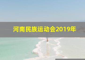 河南民族运动会2019年