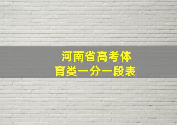 河南省高考体育类一分一段表