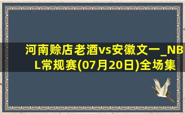 河南赊店老酒vs安徽文一_NBL常规赛(07月20日)全场集锦