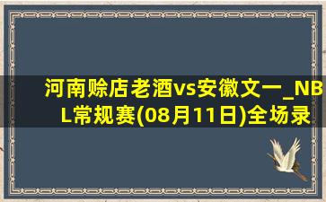 河南赊店老酒vs安徽文一_NBL常规赛(08月11日)全场录像