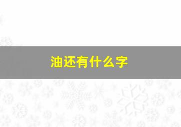 油还有什么字