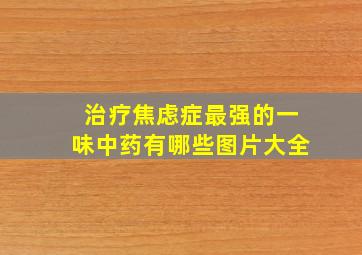 治疗焦虑症最强的一味中药有哪些图片大全