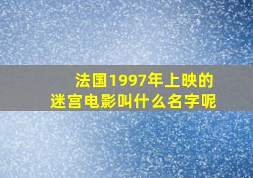 法国1997年上映的迷宫电影叫什么名字呢