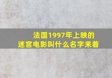 法国1997年上映的迷宫电影叫什么名字来着